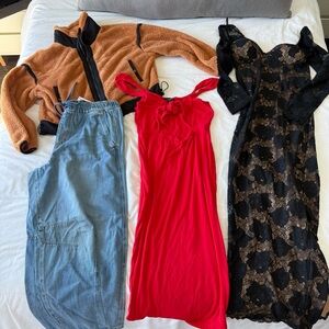 Jlux Label Dress and Size Large Clothing Bundle